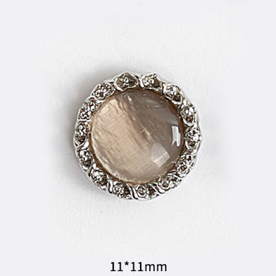 LX2 Pearl Frame Circle Nail Charm