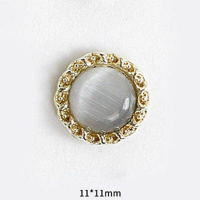 LX2 Pearl Frame Circle Nail Charm