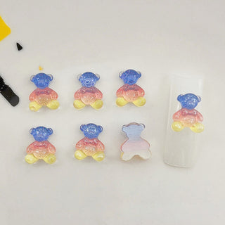 Multicolor Jelly Bear Nail Charm