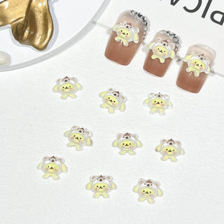 #118 Cute Cozy Pompompurin in Bear Hat Nail Charm