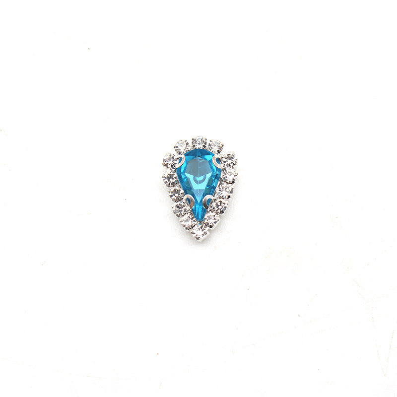 LX2 Diamond Frame Tear Drop Nail Charm