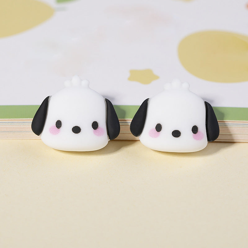 #375 Clay Pochacco Head Charm