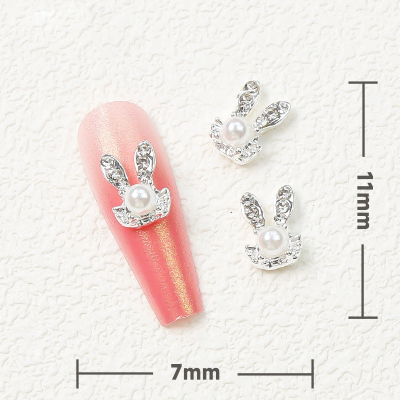 LX2 #137-139 2PCS Bunny Head Nail Charm