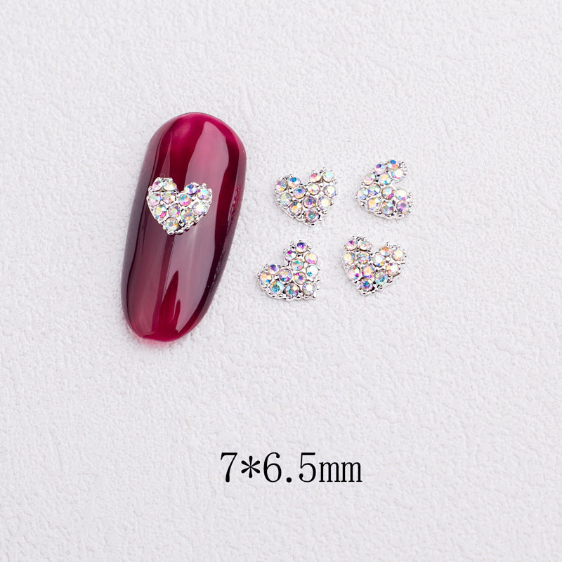 LX2 Rhinestone Heart Nail Charm