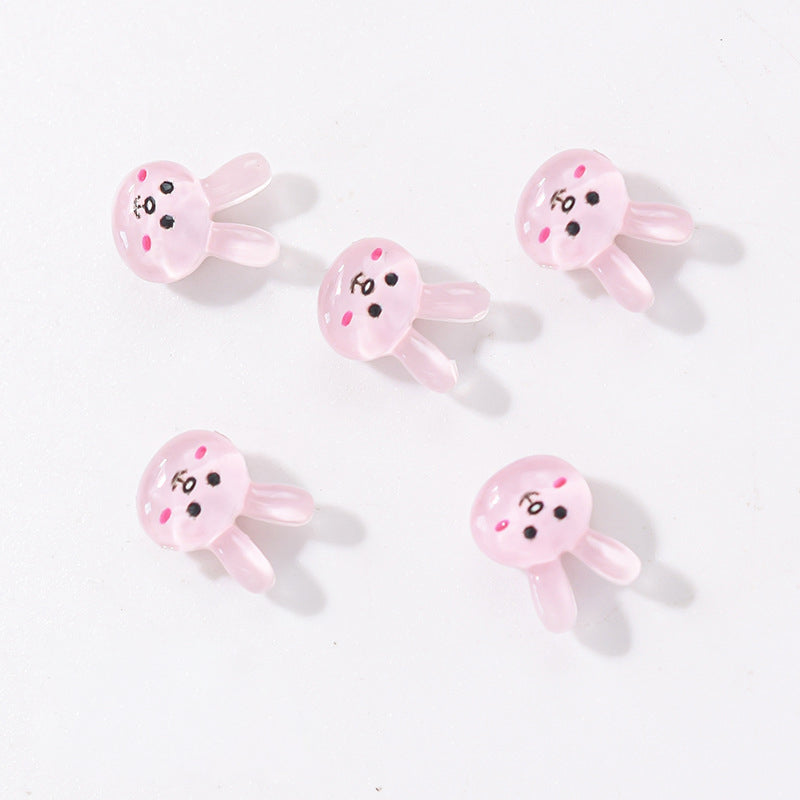 #402 Pink Rabbit Nail Charm