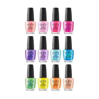 OPI Power Of Hue Nail Lacquer Collection (12 Colors): B01, 02, 03, 04, 05, 06, 07, 08, 09, 10, 11, 12