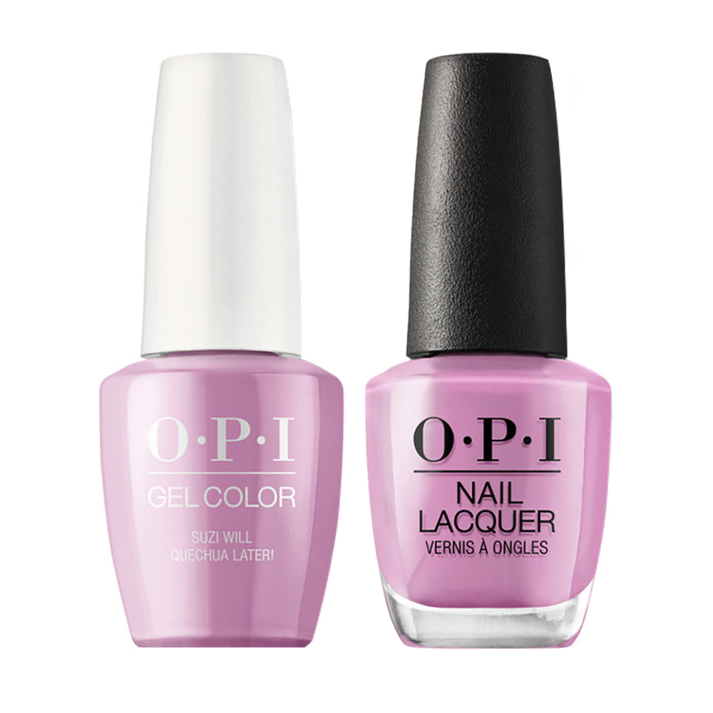 OPI Gel Nail Polish Duo - P31 Suzi Will Quechua Later! - Purple Colors