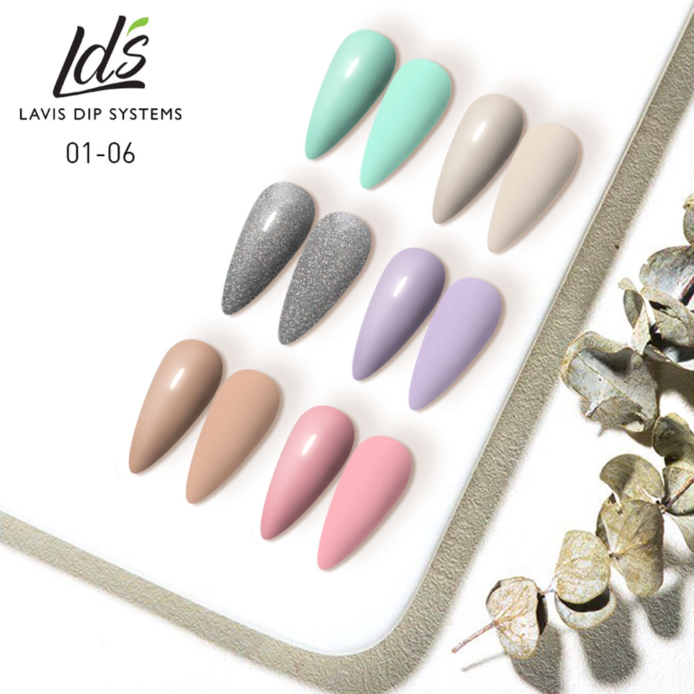 LDS Healthy Nail Lacquer  Set (6 colors): 001 to 006