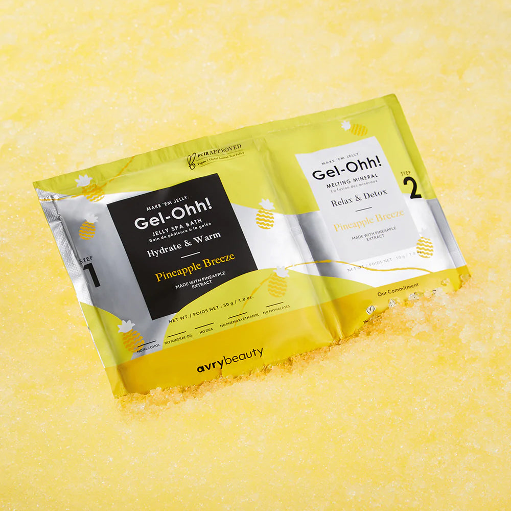 AVRY BEAUTY - CASE OF 30 - Gel-Ohh! Jelly Spa Bath - PINEAPPLE BREEZE