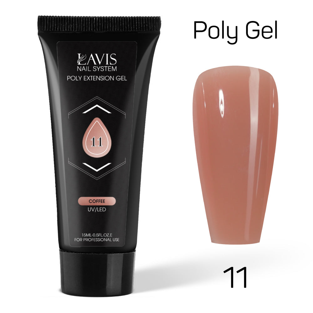 LAVIS Poly Extension Gel 15ml - 11 - Coffee