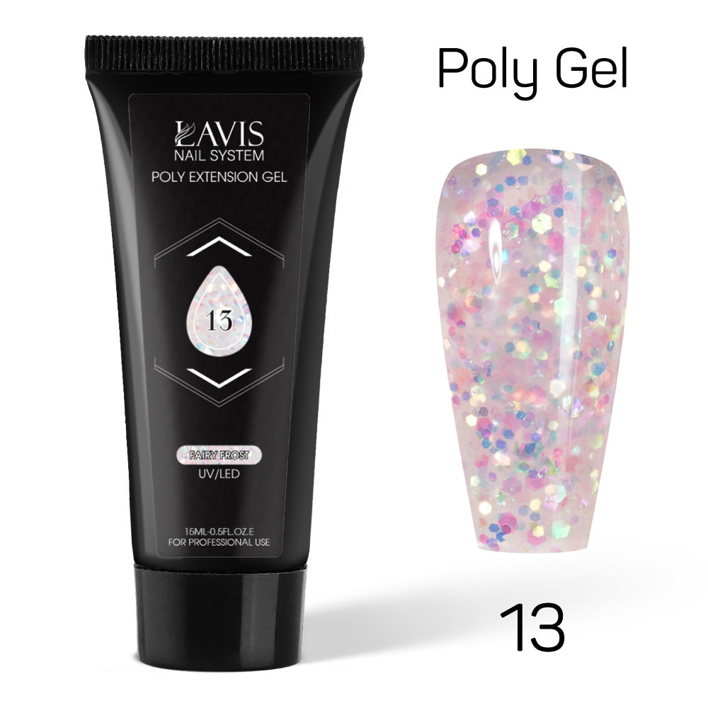 LAVIS Poly Extension Gel 15ml - Set 3 (13, 14, 15, 16, 17, 18)