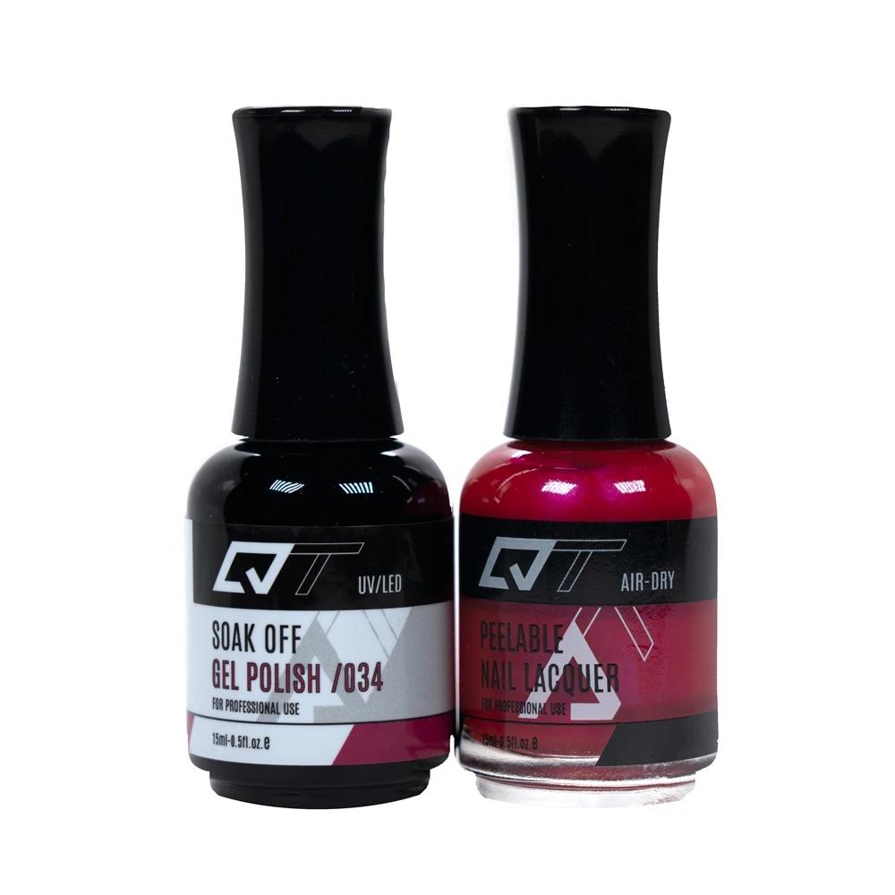  QT 034 - QT Gel Polish & Matching Nail Lacquer Duo Set - 0.5oz by Gelixir sold by DTK Nail Supply