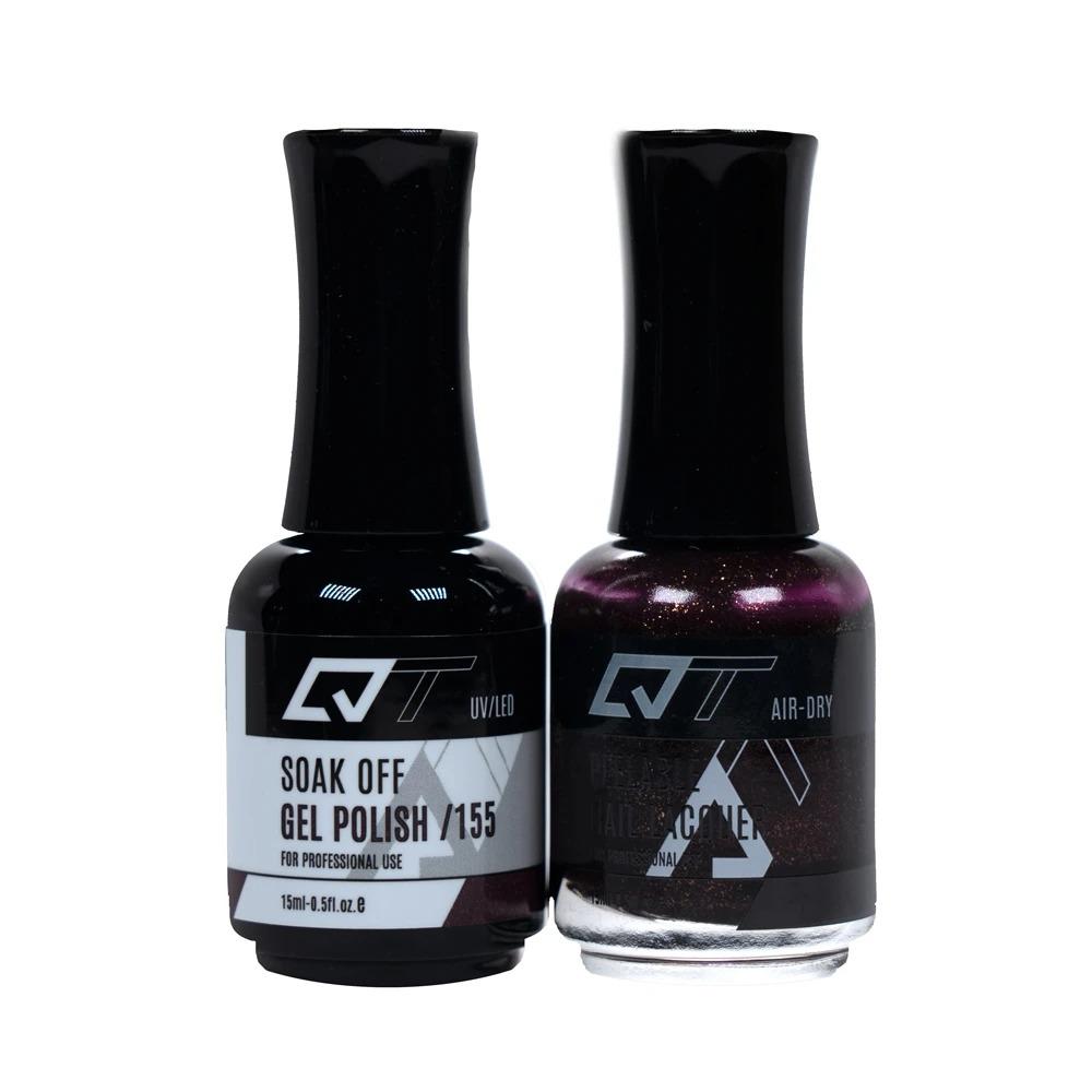  QT 155 - QT Gel Polish & Matching Nail Lacquer Duo Set - 0.5oz by Gelixir sold by DTK Nail Supply