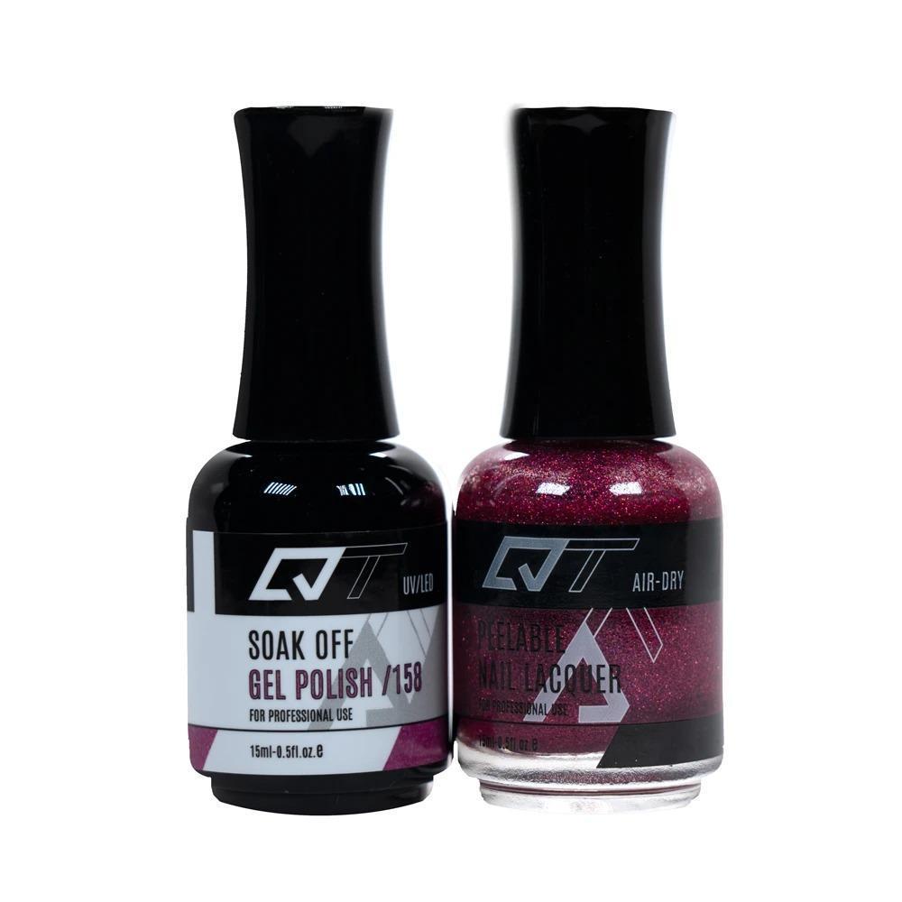  QT 158 - QT Gel Polish & Matching Nail Lacquer Duo Set - 0.5oz by Gelixir sold by DTK Nail Supply