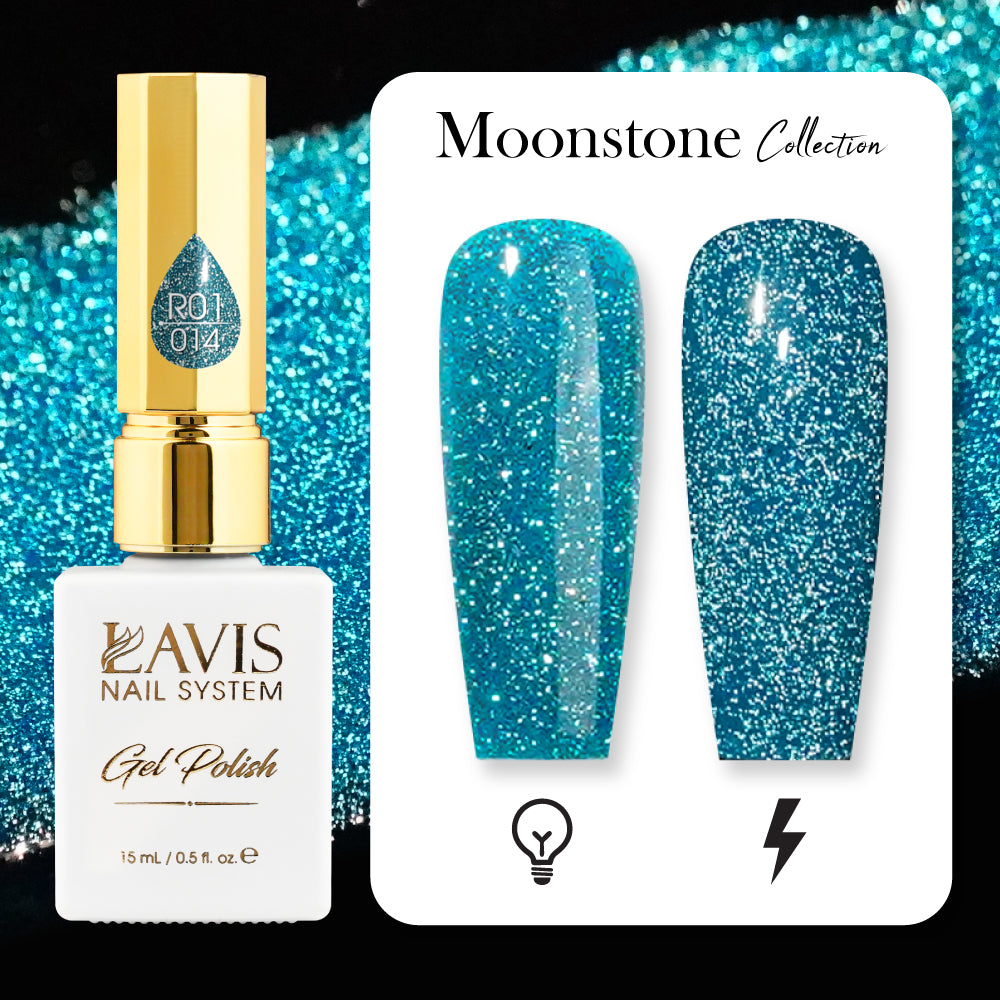 LAVIS Reflective R05 - 28 - Gel Polish 0.5 oz - Glow With The Flow Reflective Collection