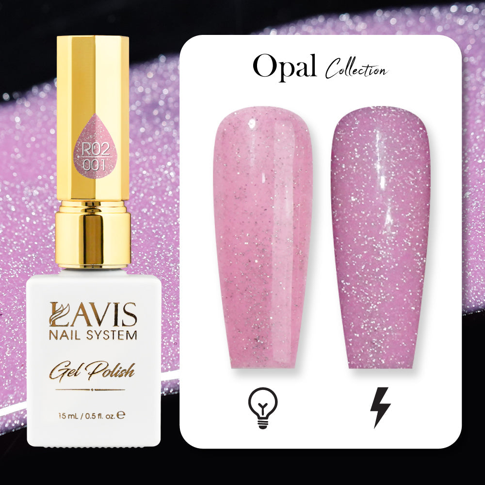 LAVIS Reflective R02 - Gel Polish 0.5 oz - Opal Collection