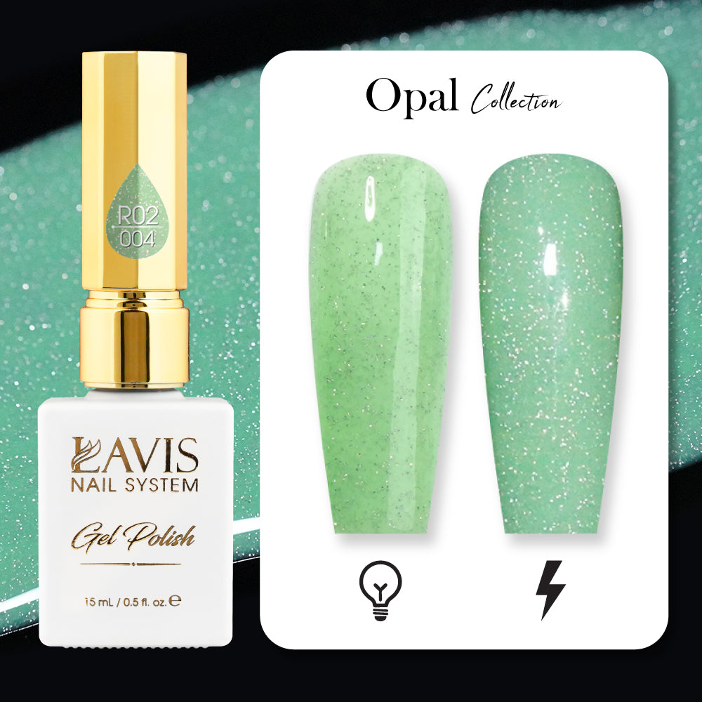 LAVIS Reflective R02 - Gel Polish 0.5 oz - Opal Collection