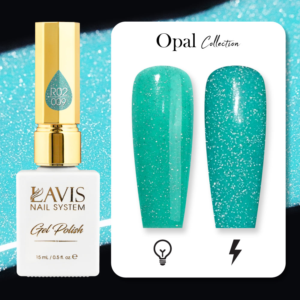 LAVIS Reflective R02 - Gel Polish 0.5 oz - Opal Collection