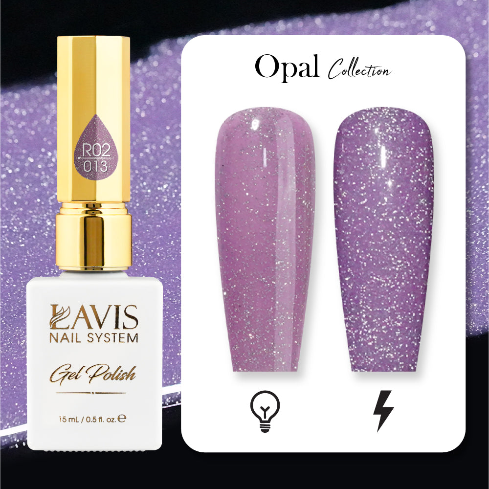 LAVIS Reflective R02 - Gel Polish 0.5 oz - Opal Collection