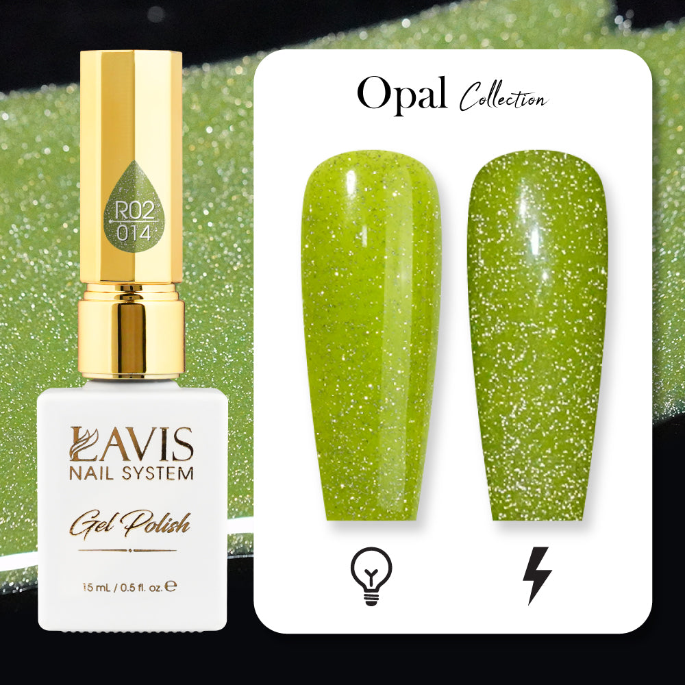 LAVIS Reflective R02 - Gel Polish 0.5 oz - Opal Collection