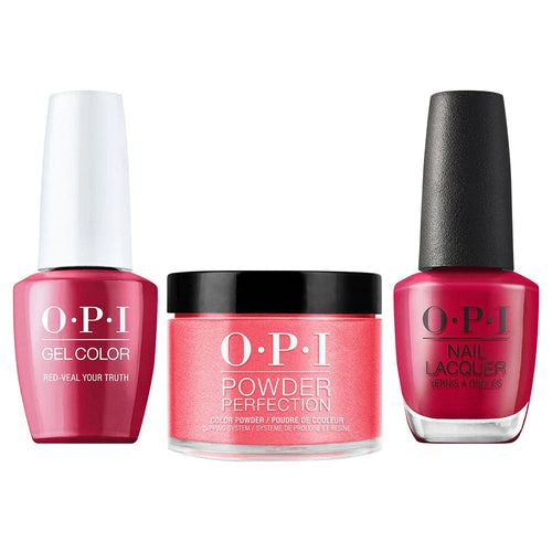 OPI 3 in 1 - F07 Red-veal Your Truth - Dip, Gel & Lacquer Matching