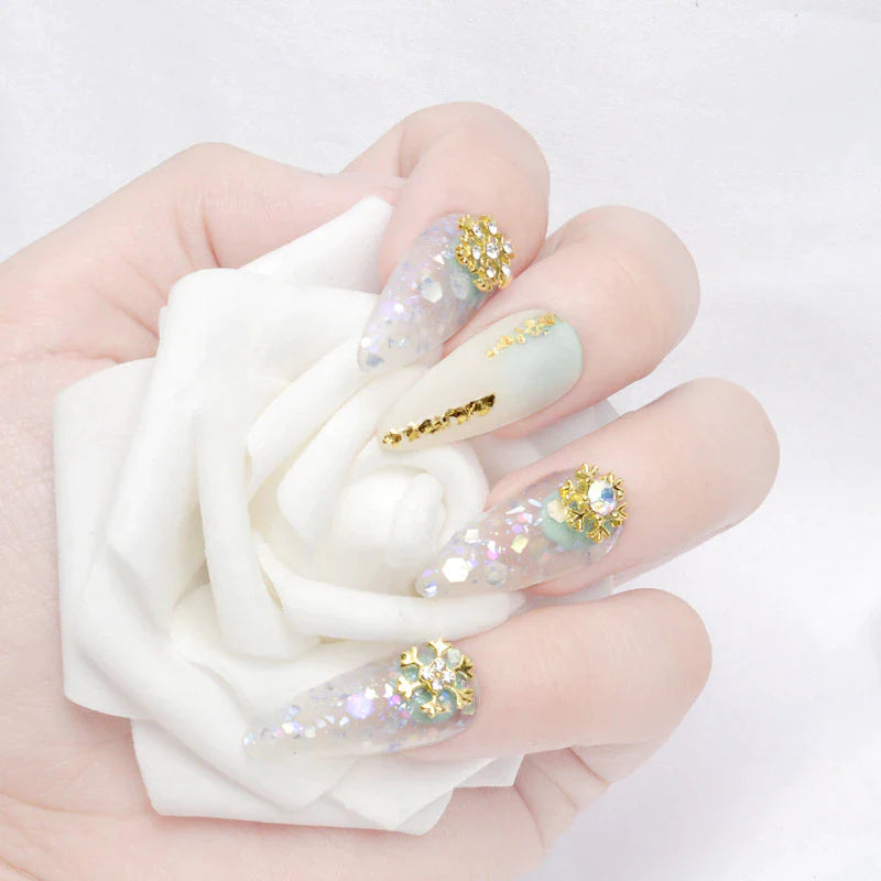  #1A Snowflake Nail Charms - Gold by Nail Charm sold by DTK Nail Supply