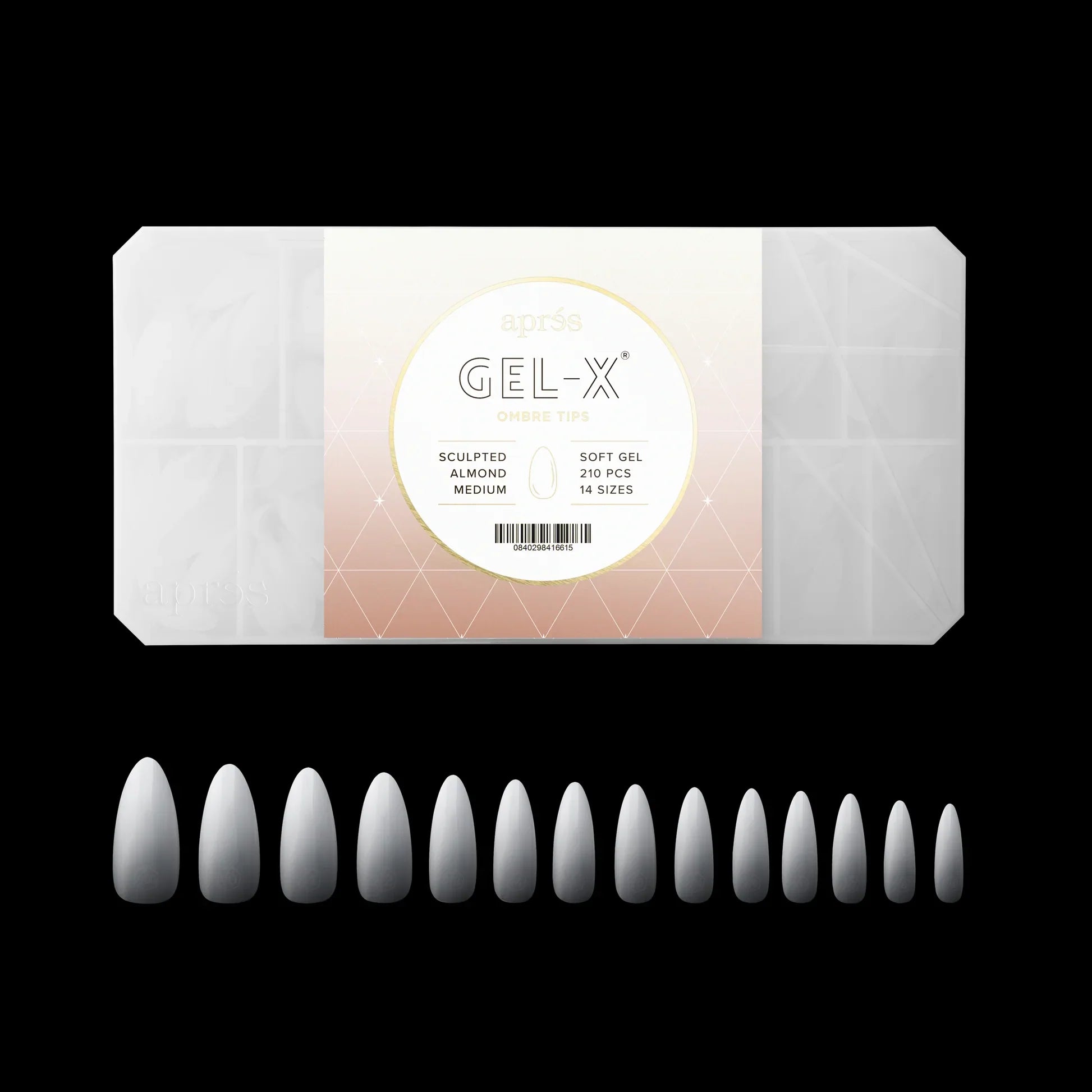 Apres Gel-X Ombre Tips  - Sculpted Almond Medium