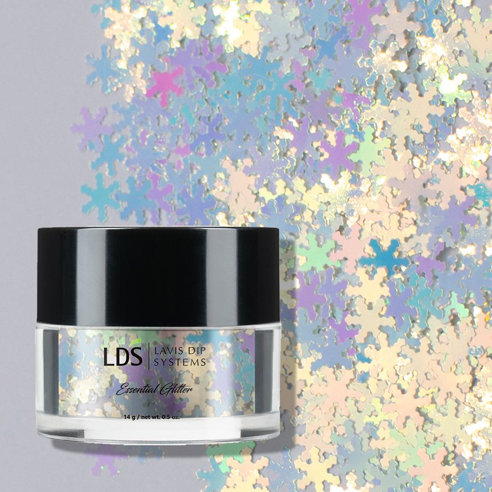 LDS Snowflake Glitter Nail Art Set (6 colors): SF01-SF06