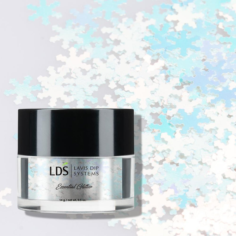 LDS Snowflake Glitter Nail Art Set (6 colors): SF01-SF06