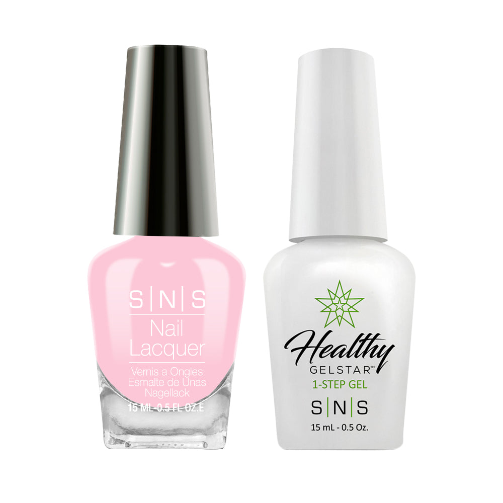 SNS SG21 Rosy Pink Sapphire - SNS Gel Polish & Matching Nail Lacquer Duo Set - 0.5oz