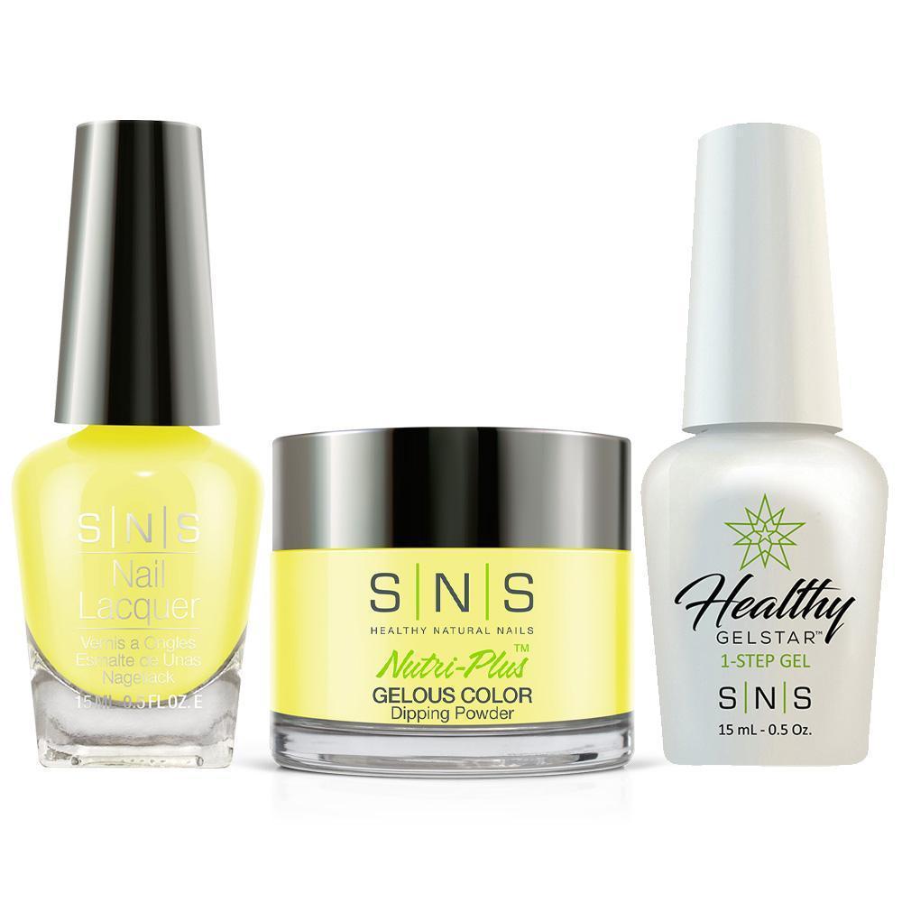SNS 3 in 1 - BD01 - Fashionista Yellow - Dip (1.5oz), Gel & Lacquer Matching