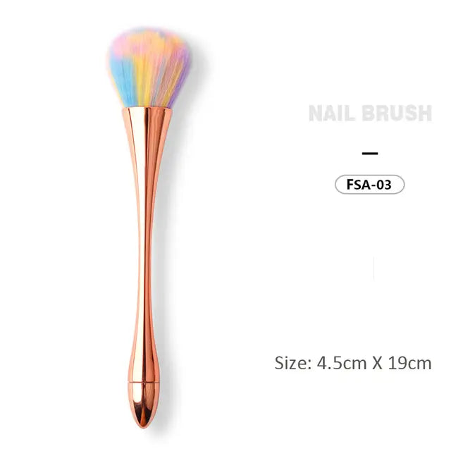 Soft Nail Dusting Brush - Rosepink Tip