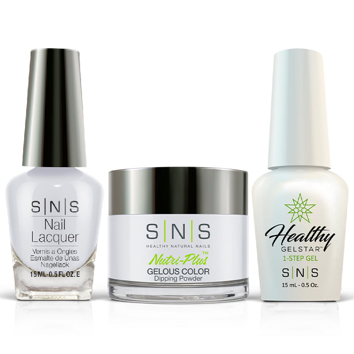 SNS 3 in 1 - SY07 Pearly Whites Gelous - Dip (1.5oz), Gel & Lacquer Matching