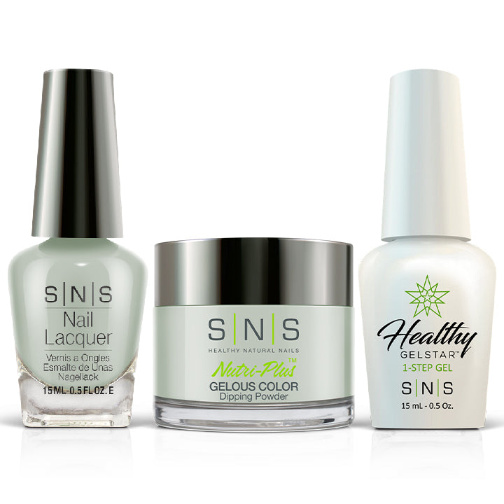 SNS 3 in 1 - SY24 Faded Blu Santorini Gelous - Dip (1.5oz), Gel & Lacquer Matching