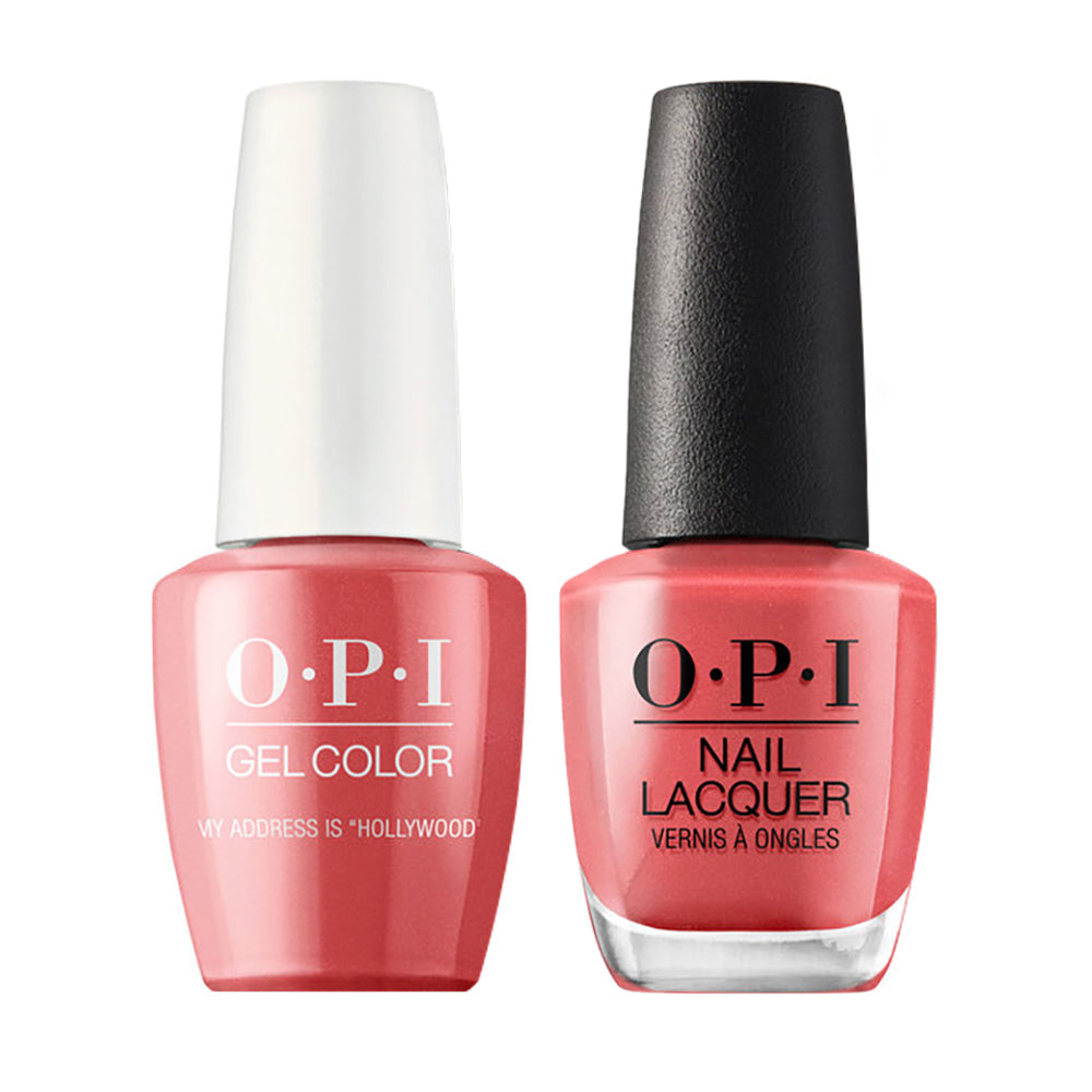 OPI Gel Nail Polish Duo - T31 My Address is "Hollywood" - Pink Colors