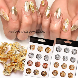 Ultra Thin Gold And Silver Foil Papper 12 Grid