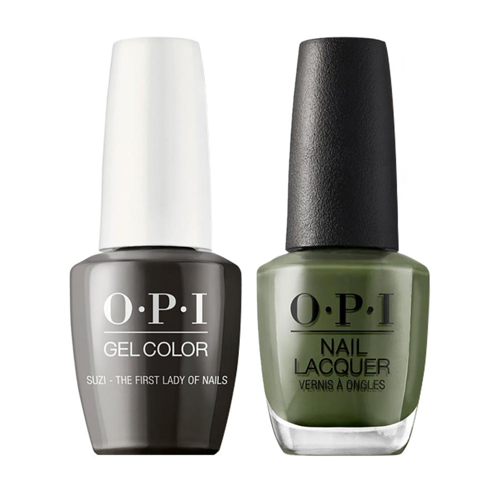 OPI Gel Nail Polish Duo - W55 Suzi - The First Lady of Nails - Green Colors