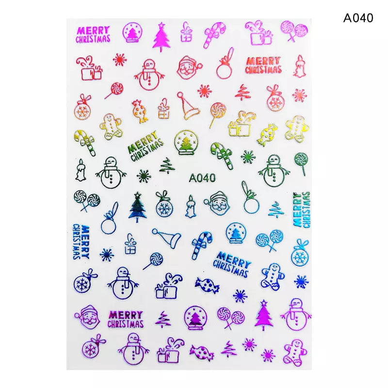  3D Winter Nail Art Stickers A040 by OTHER sold by DTK Nail Supply