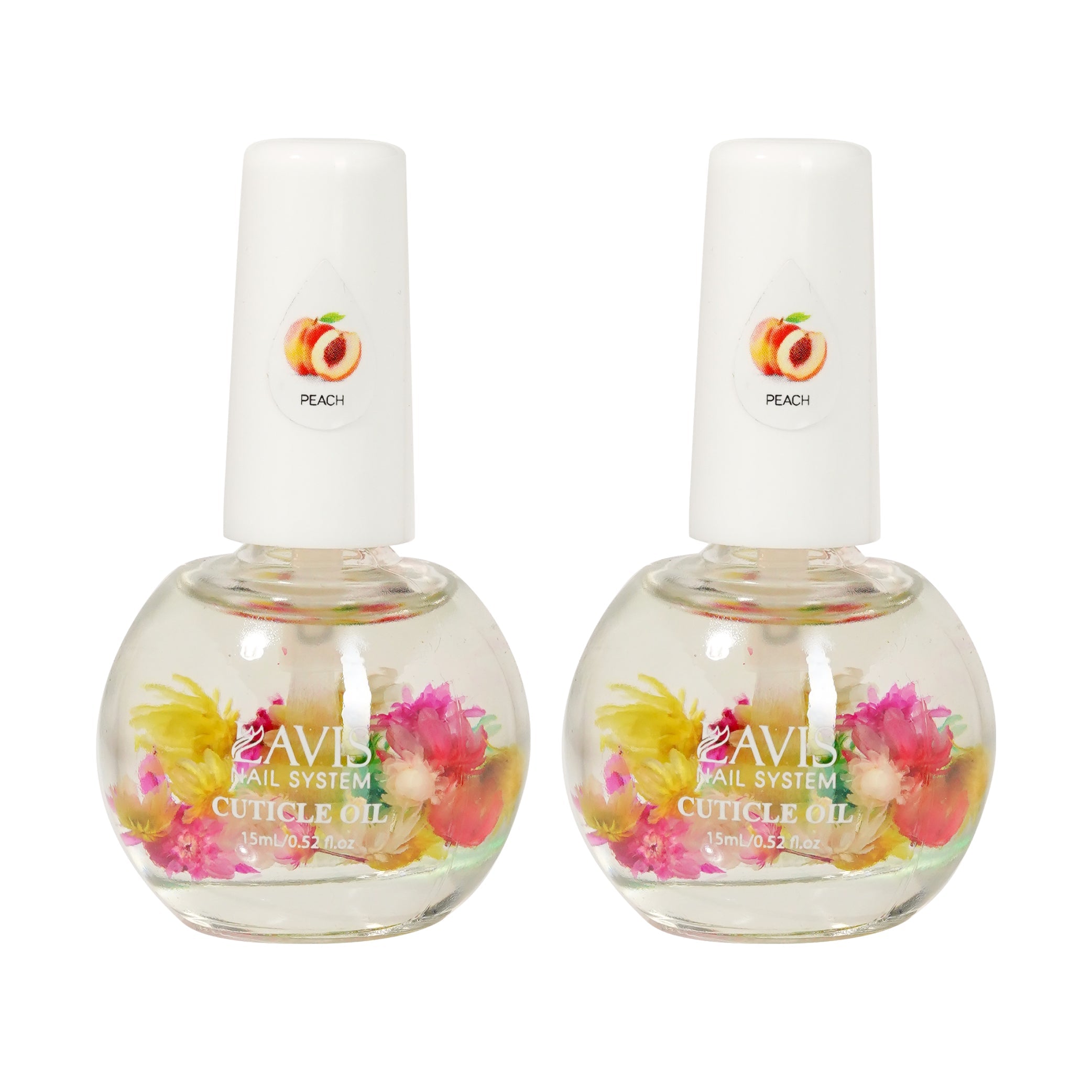 2 Lavis Organic Cuticle Oil - Peach - 0.5oz