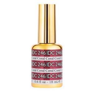  DND DC Gel Polish 246 - Glitter, Red Colors - Coral by DND DC sold by DTK Nail Supply