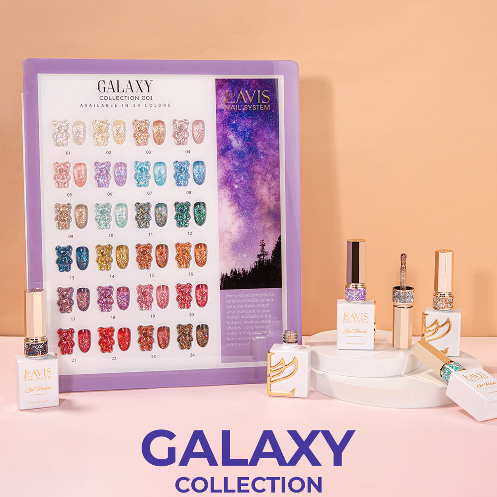 LAVIS Glitter G01 - Gel Polish 0.5 oz - Galaxy Collection