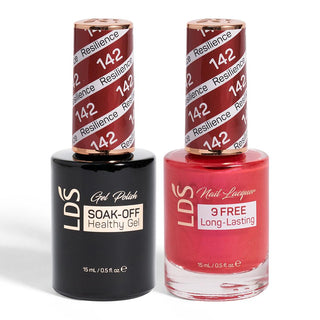 LDS Holiday Gift Bubdle: 4 Gel Polishes, 1 Base Gel, 1 Top Gel - 089, 142, 146, 147
