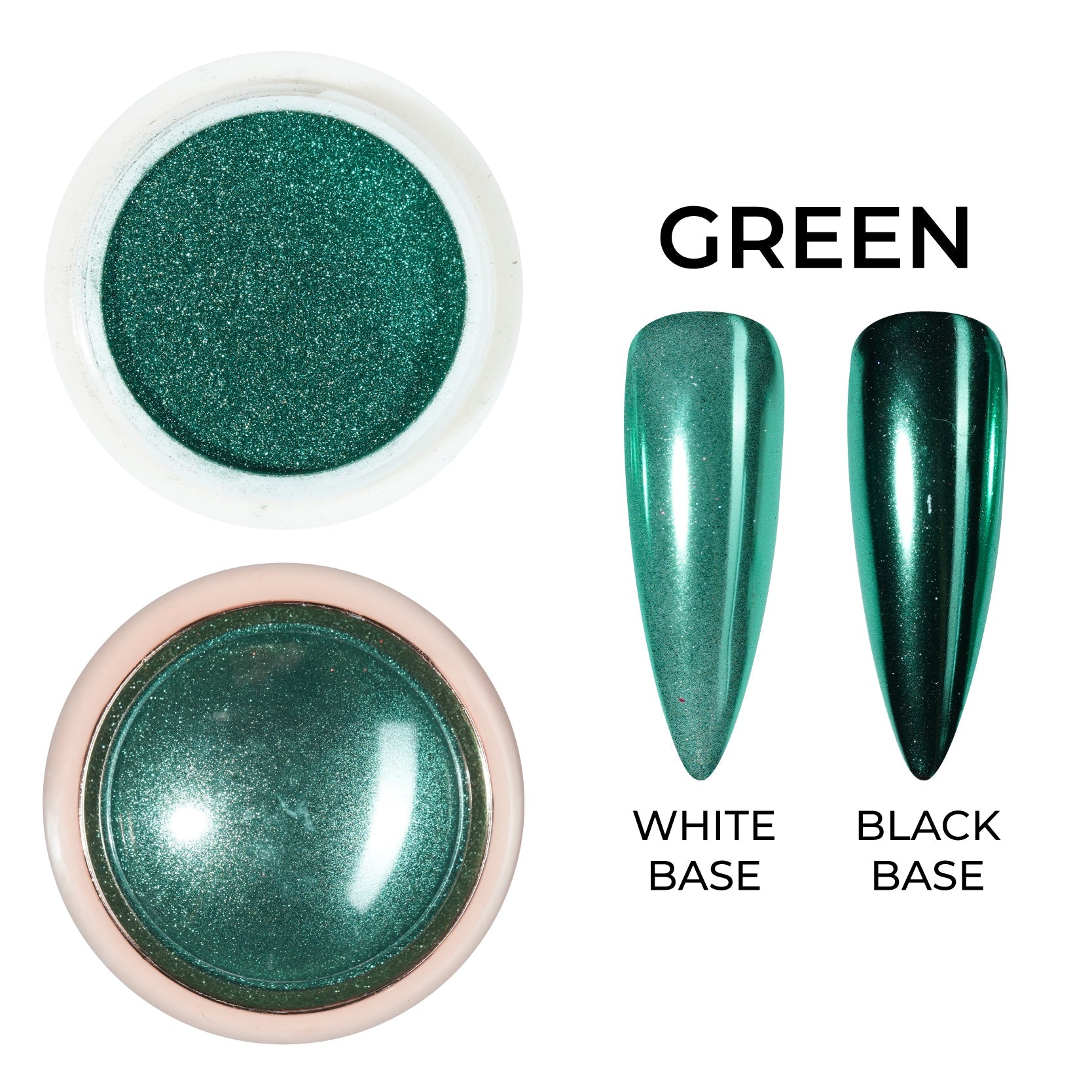Olive Green Chrome Nails Military Green Gel X Shiny Finish Any Shape - Etsy
