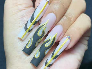 LDS - 03 Gold - Platinum Line Art Gel Nails Polish Nail Art