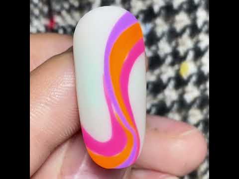 LDS - 06 (ver 2) Orange - Line Art Gel Nails Polish Nail Art