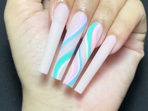 LDS - 03 (ver 2) Pastel Pink - Line Art Gel Nails Polish Nail Art