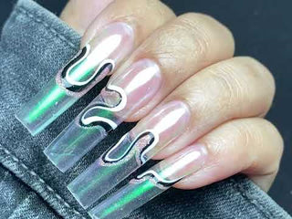 LDS - 24 - Line Art Gel Nails Polish Nail Art