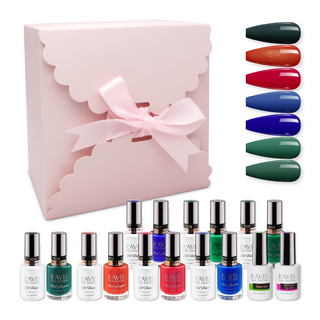 LAVIS Holiday Gift Bundle Set 23: 7 Gel & Lacquer, 1 Base Gel, 1 Top Gel - 217; 219; 220; 222; 225; 226; 228