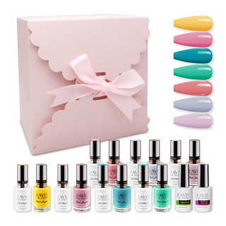 LAVIS Holiday Gift Bundle Set 9: 7 Gel & Lacquer, 1 Base Gel, 1 Top Gel - 154; 148; 177; 143; 151; 155; 133
