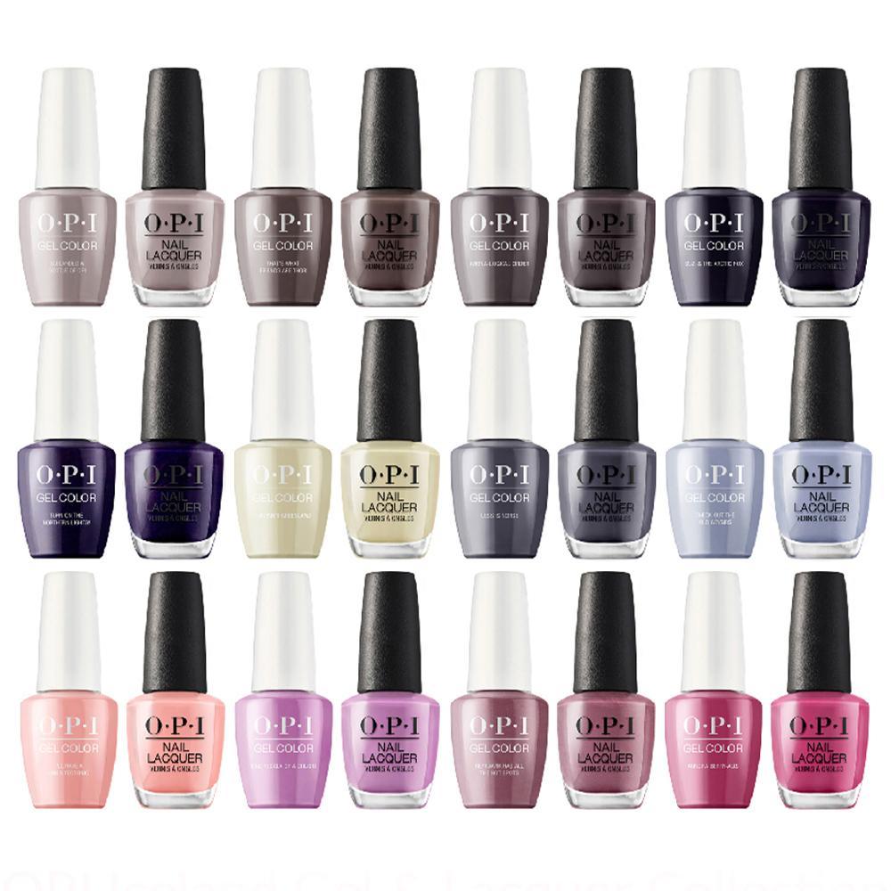 OPI Iceland Gel & Lacquer Collection (12 Colors): I53, 54, 55, 56, 57, 58, 59, 60, 61, 62, 63, 64